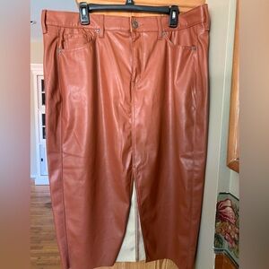 TORRID EUC Cognac long Leather Skirt - Torrid SZ 20 split front skirt